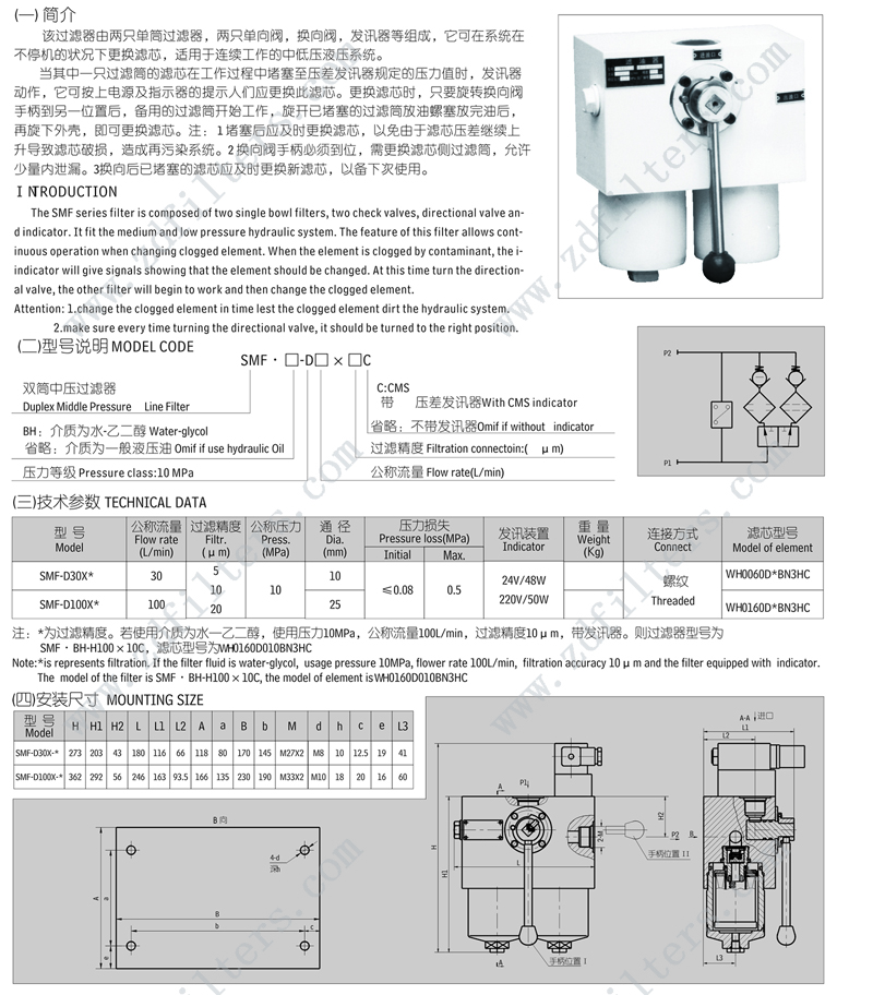 SMF中壓過(guò)濾器描述-水印
